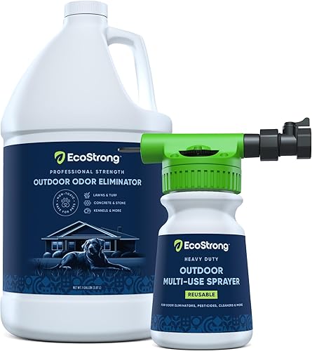 Eco Strong Eliminador de olores para exteriores  Limpiador de enzimas de orina de perro exterior  Potente desodorante de aroma para mascotas, gatos