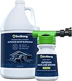 Eco Strong Outdoor Odor Eliminator | Outside Dog Urine Enzyme Cleaner – Powerful Pet, Cat, Animal Scent Deodorizer | Professional Strength for Yard, Turf, Kennels, Patios, Decks (Gallon with Sprayer)
