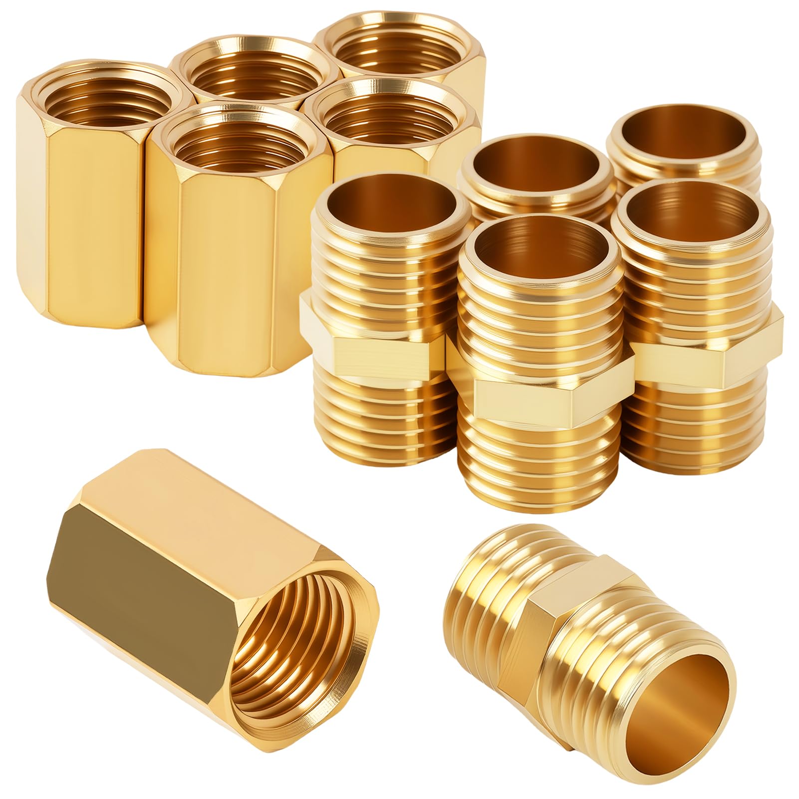 Messing Kupplung – 1/2″, 3/4″ Oder 1″ BSP Innen- Auf Außengewinde, Pneumatisch