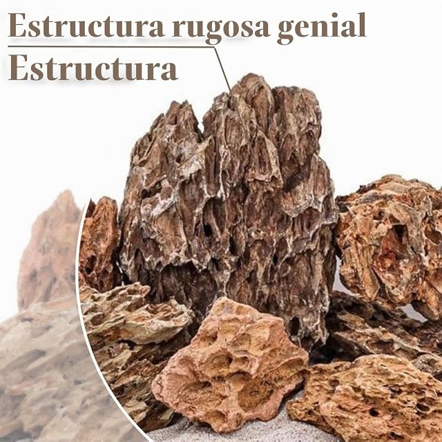 Foto 4 de 6 de Pro Piedra Acuario Decoración Dragón Piedra marrón Natural de Piedras de 2