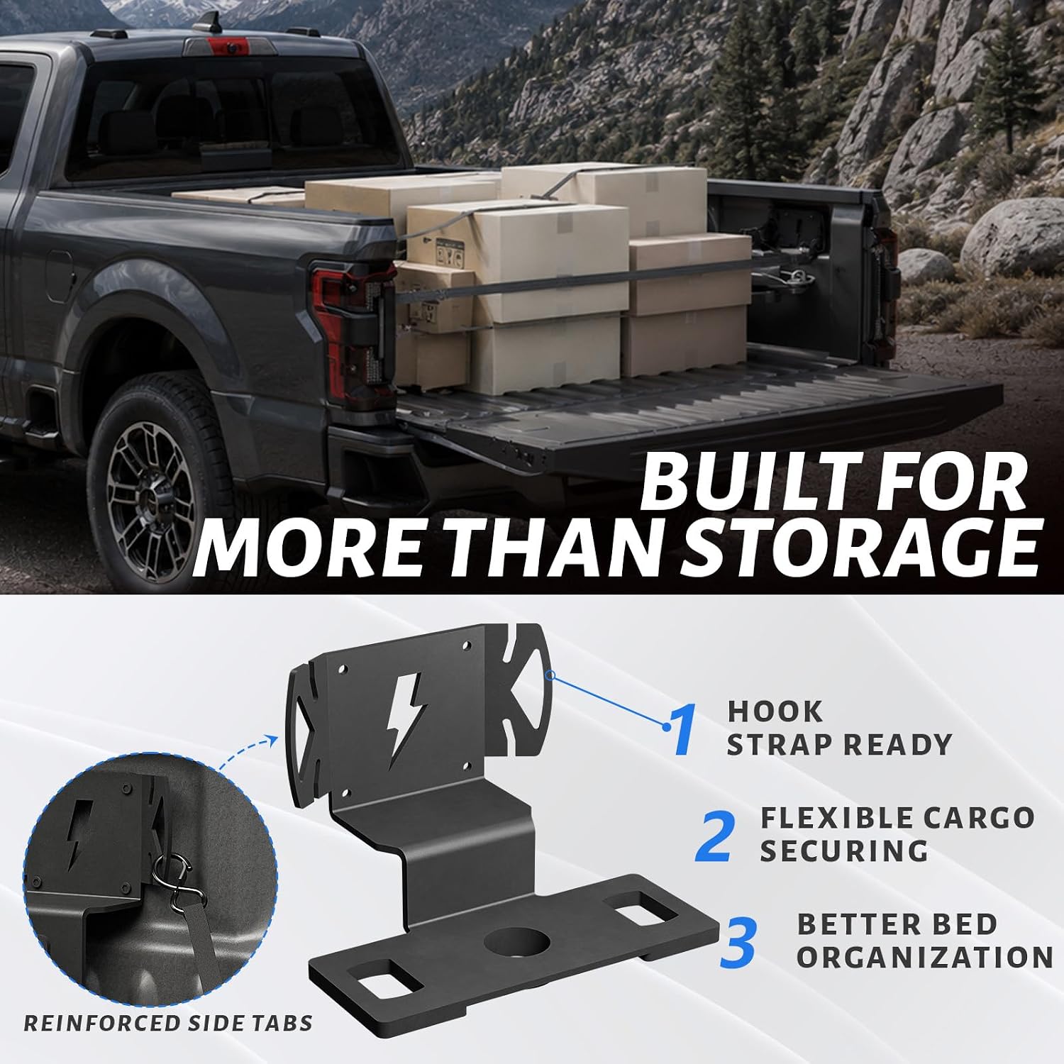 Johorn for Ford Boxlink Hitch Holder for Truck Bed, Gooseneck Hitch Bracket Frame Compatible with 2017-2026 Ford F250 F350 F450 F-250 F-350 F-450, Hitch Storage Mount Used for Truck, RV, Boat & Camper
