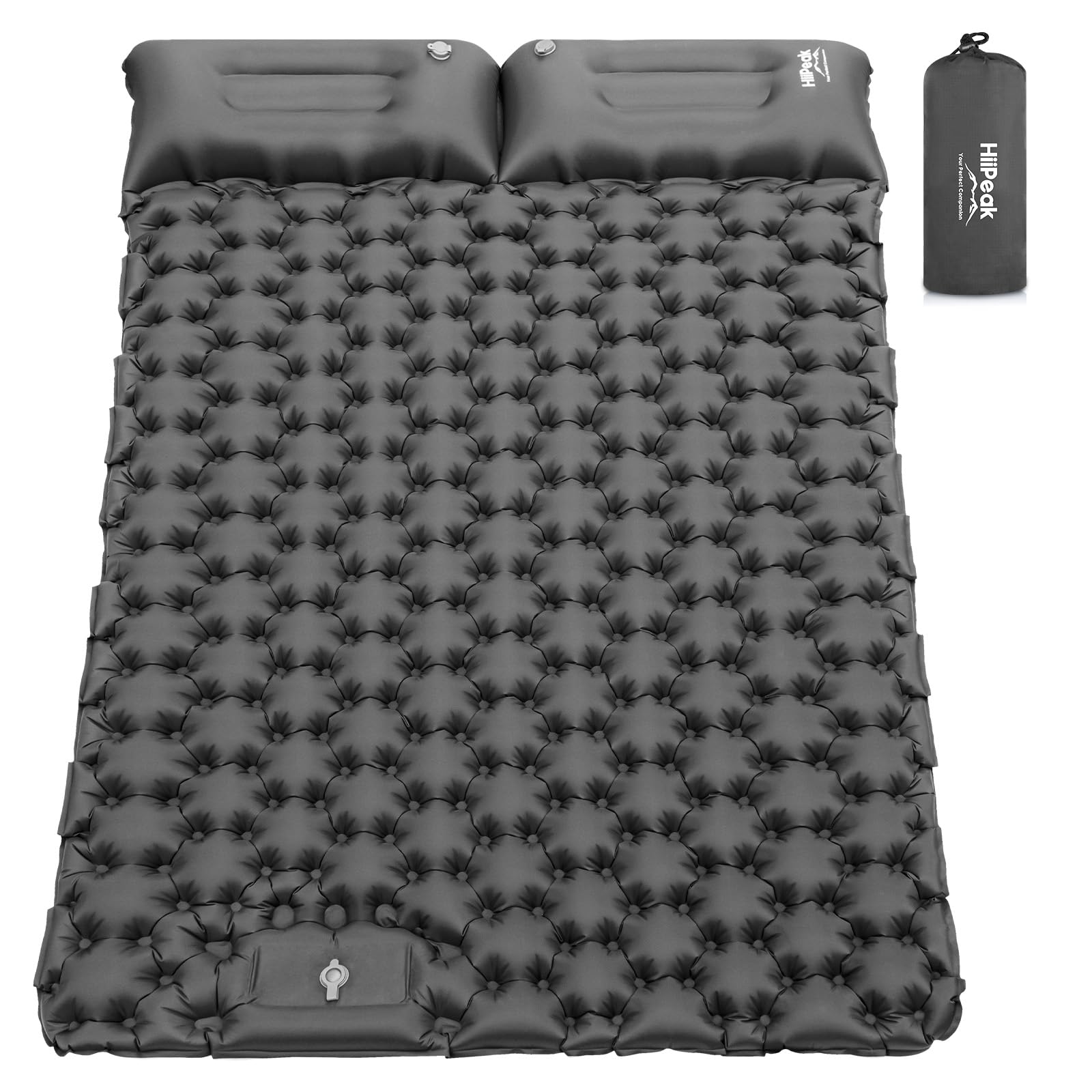 HiiPeak Sleeping Pad - Ultralight Inflatable Sleeping Mat with Built-in Foot Pump, Durable Compact Waterproof Camping Air Mattress for Camping, Backpacking, Hiking, Tent Trap Traveling