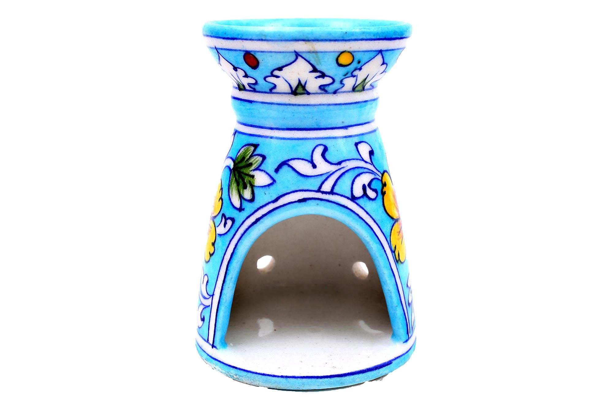 Diffuseur d'arômes bleu poterie Inde objet déco maison Home Embellir