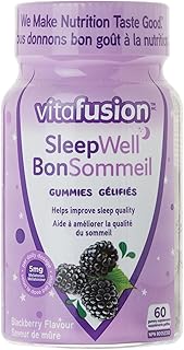 Vitafusion Sleepwell Adult Vitamin Gummies, 5mg Melatonin Per Daily Dose, Helps Improve Sleep Quality, 60 Count (1 Month Supply), Packaging May Vary