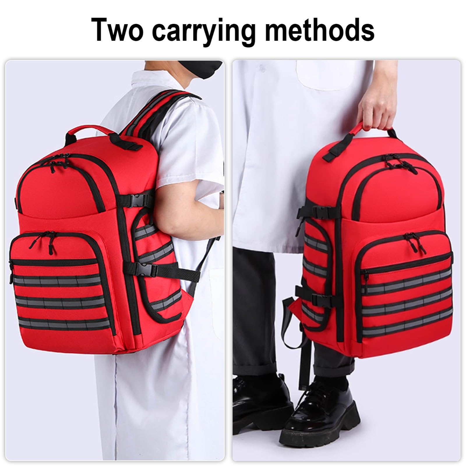 Erste Hilfe Kit Leer Rucksack Medizinischer Notfall Kits-Wasserdicht Verschleißfest Verstellbarer Riemen Atmungsaktiv Rücken Erste Hilfe Tasche für Reisen Haus,Auto,Arbeitsplatz & Outdoor
