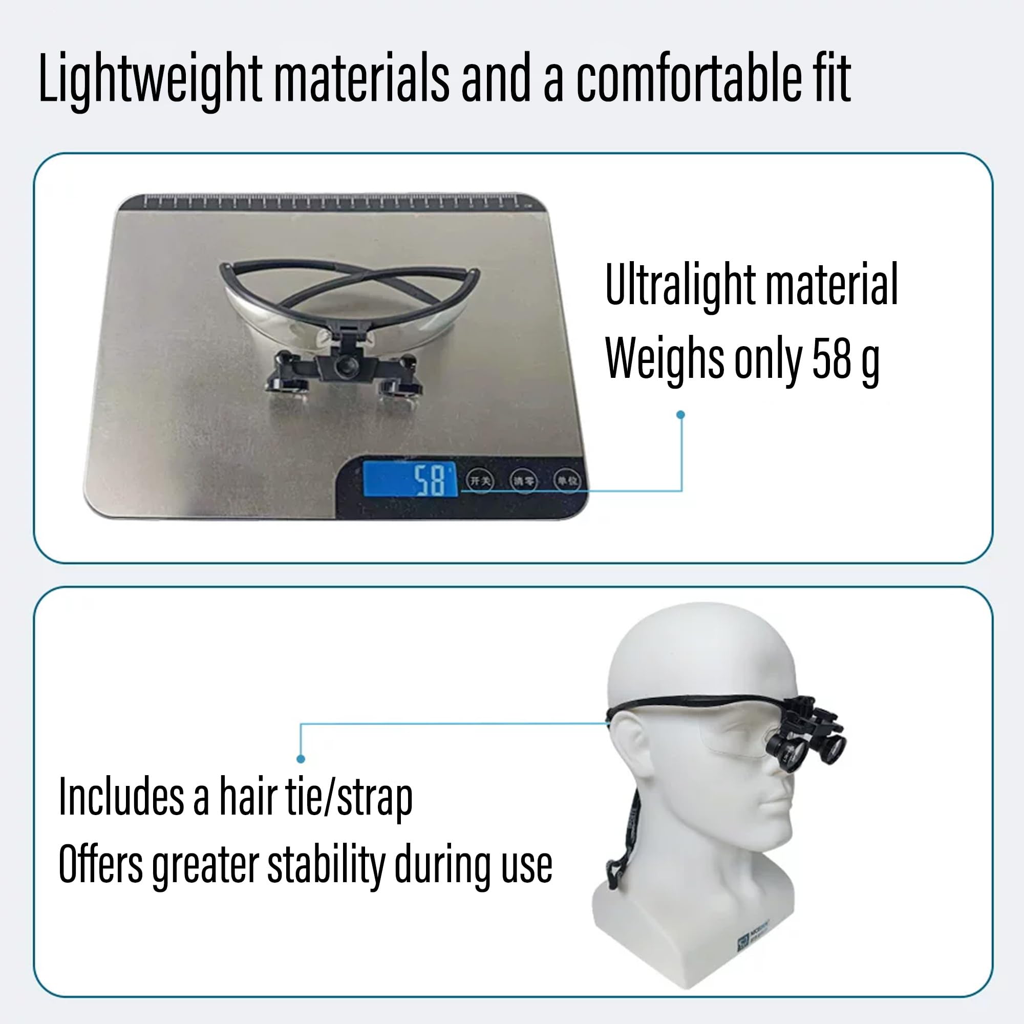 Lupy Stomatologiczne Binokularne 2,5x/3,5x z Lampą LED 5W