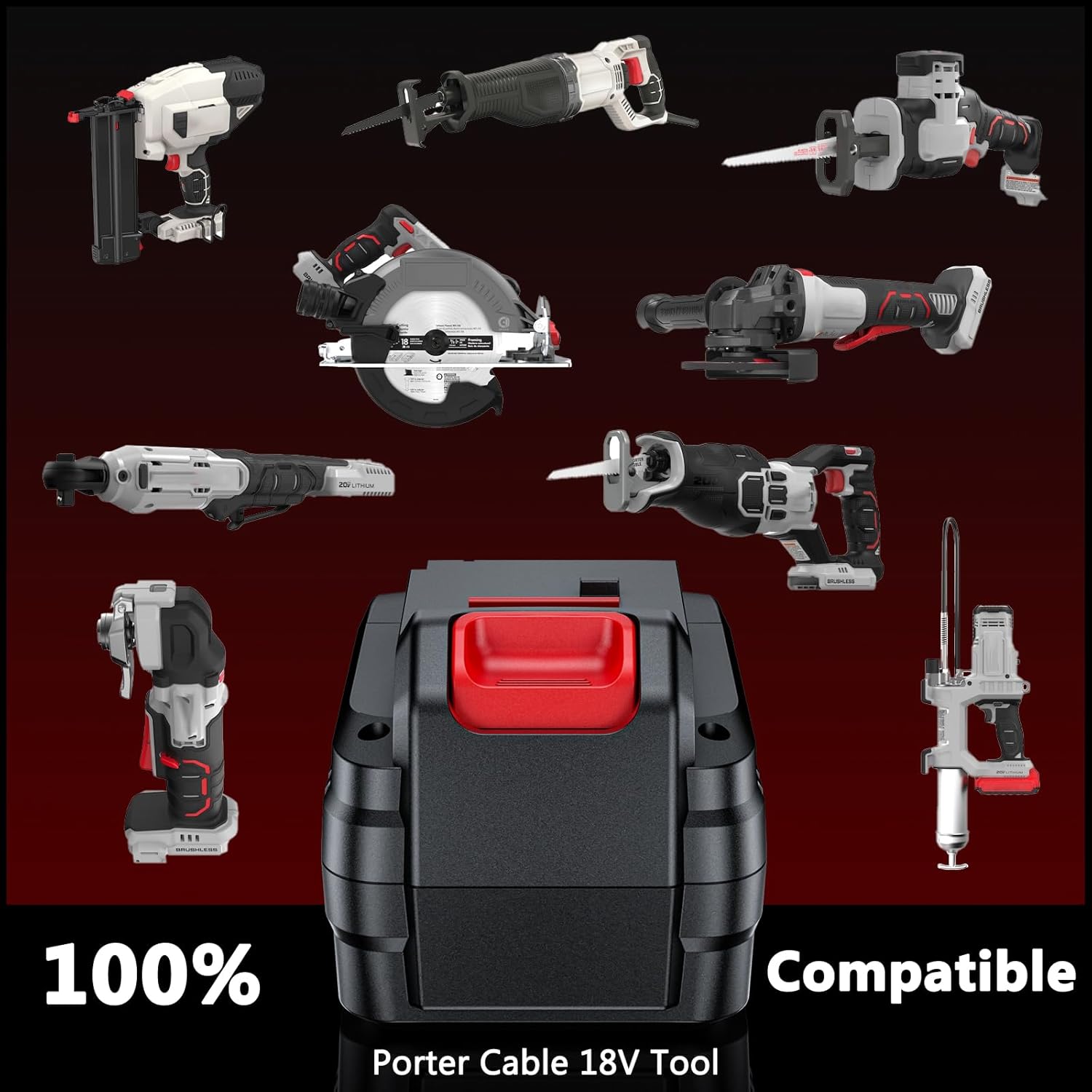 Bonadget Upgraded 2Pack 5000mAh Ni-Mh Battery Replacement for Porter Cable 18V Battery Compatible with Porter Cable 18 Volt PC18B PC18B-2 PCC489N Cordless Tools Battery - Image 5