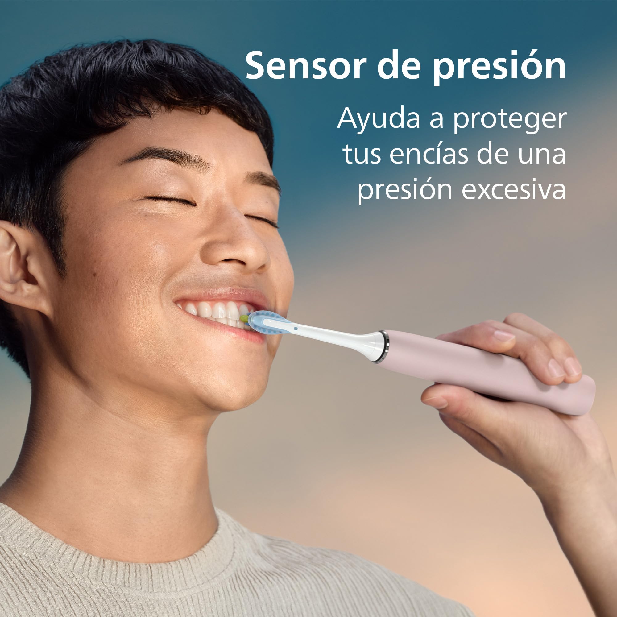 Philips Sonicare DiamondClean 9000 cepillo dental eléctrico, sónico con aplicación, sensor de presión, 4 modos de cepillado, vaso de carga y estuche de viaje USB, rosa, HX9911/29