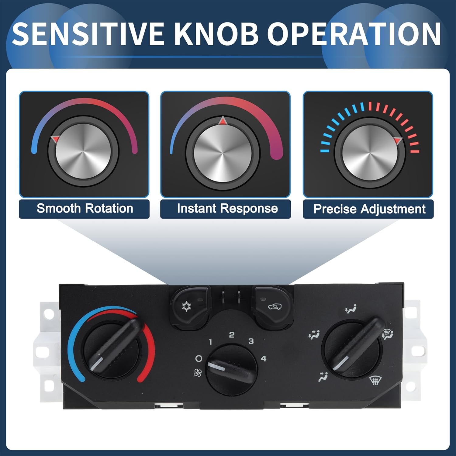 No.25841856 Climate Control Module for Chevrolet Colorado 2004-2012 Heater A/C Climate Control Panel Black