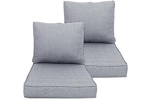 23.5x25 Inch Stone Gray Outdoor Seat Cushion