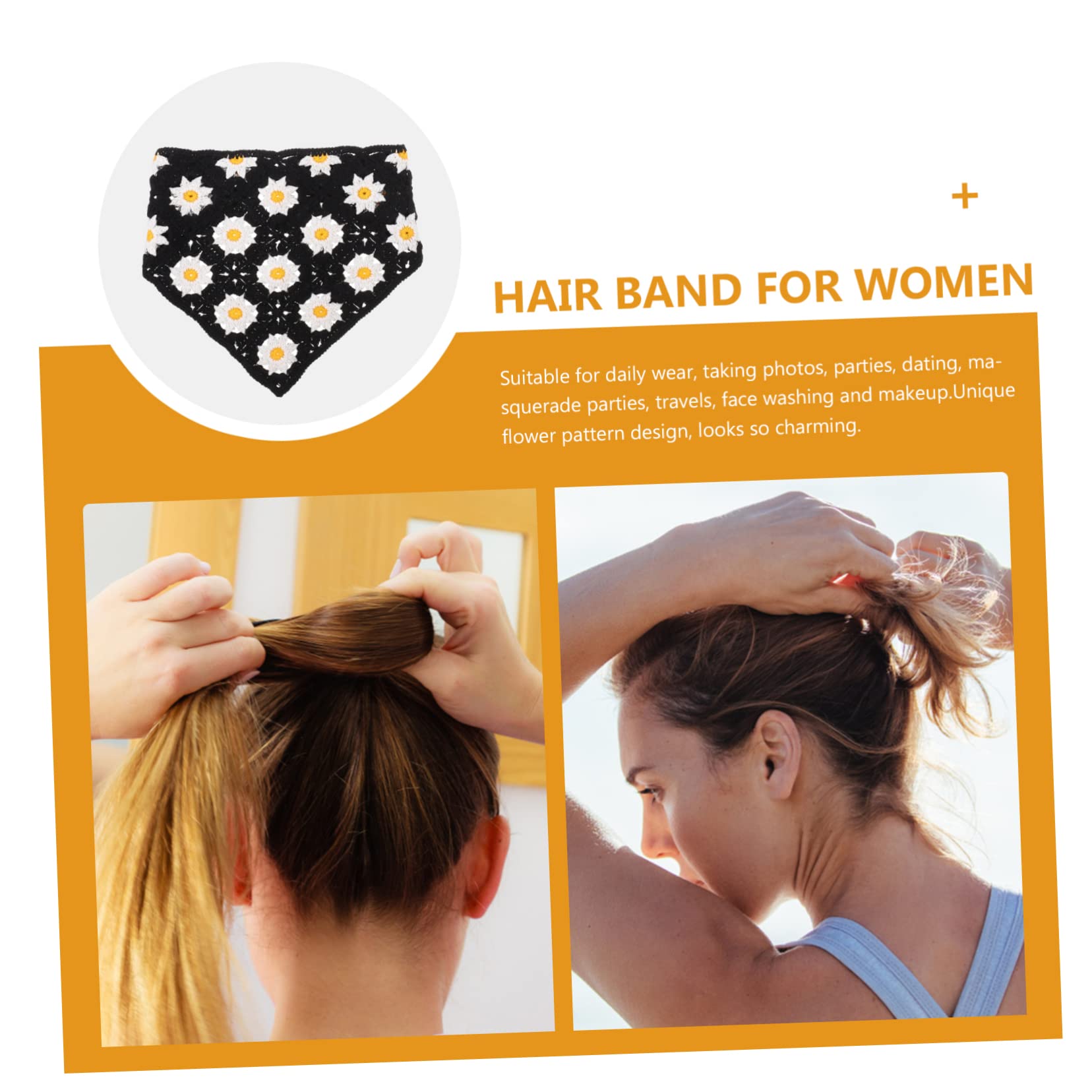 Beavorty 4 Pz per ago per all'uncinetto pañuelos para mujer uncinetti turbante per donna fasce per bandana da donna elastico sciarpa cinghia