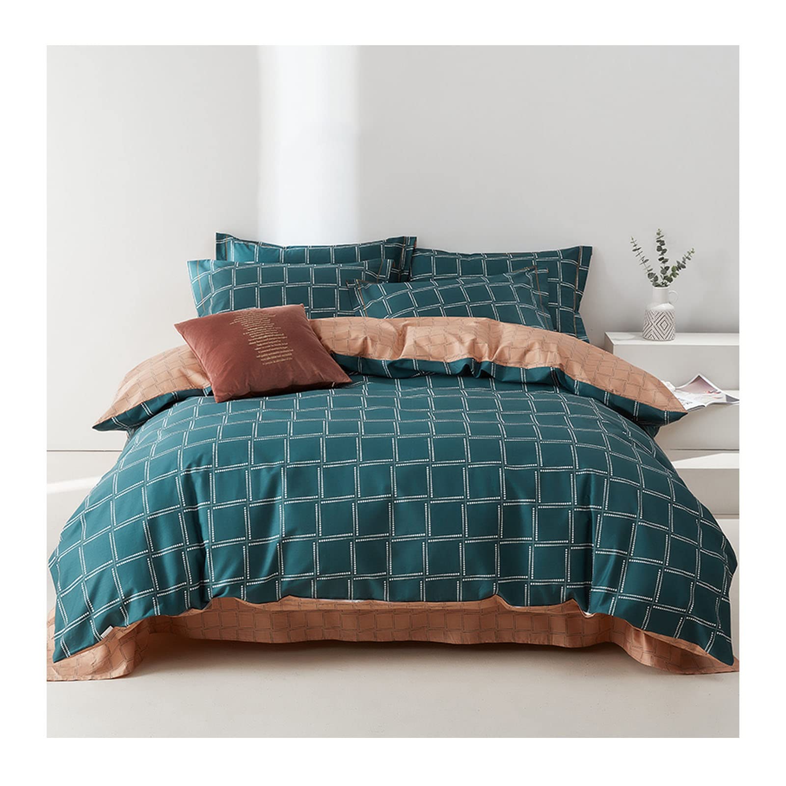 Ensemble de literie 100% coton parure de lit 4 pièces avec drap housse