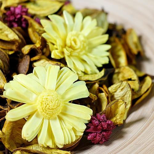 Miniatura 7 de Bolsas de popurrí amarillas, relleno de cuenco de popurrí perfumado de limón, flores secas decorativas, bolsita de fragancia para el hogar de