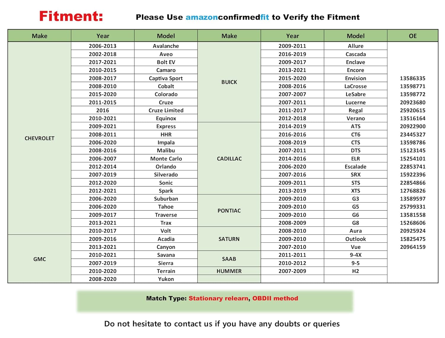 Marsflex TPMS Sensor, 13598772 Tire Pressure Sensor Fit for GM Chevy GMC Cadillac Buick Saturn Pontiac SAAB Hummer, Tire Pressure Monitoring System Replacement: 13586335 13598771 25920615 315MHz 4pcs