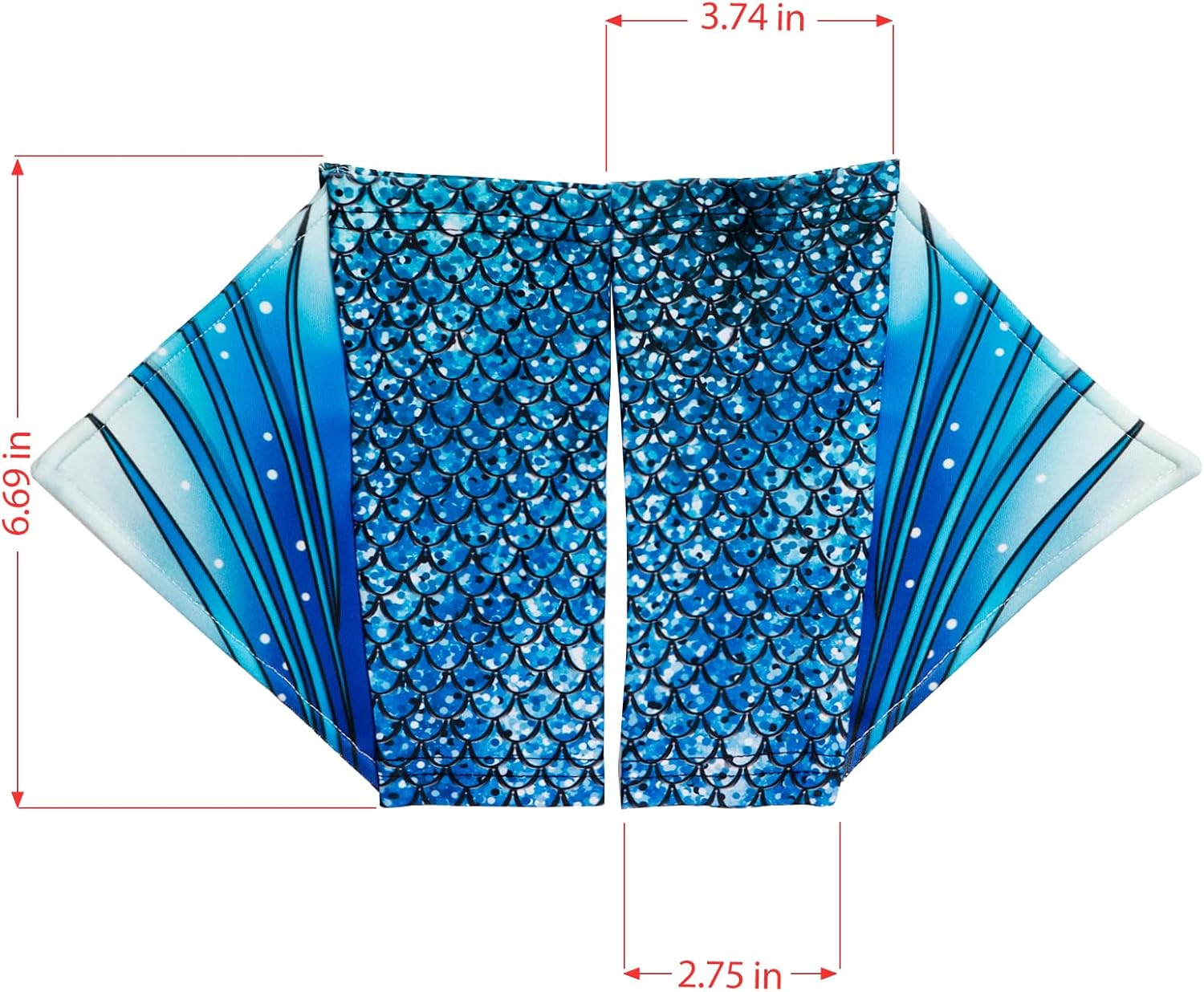 color cosplayer Mermaid Gloves Fish Scale Arm Sleeves Print Fin Halloween Costume Accessories for Women and Girls - Image 6