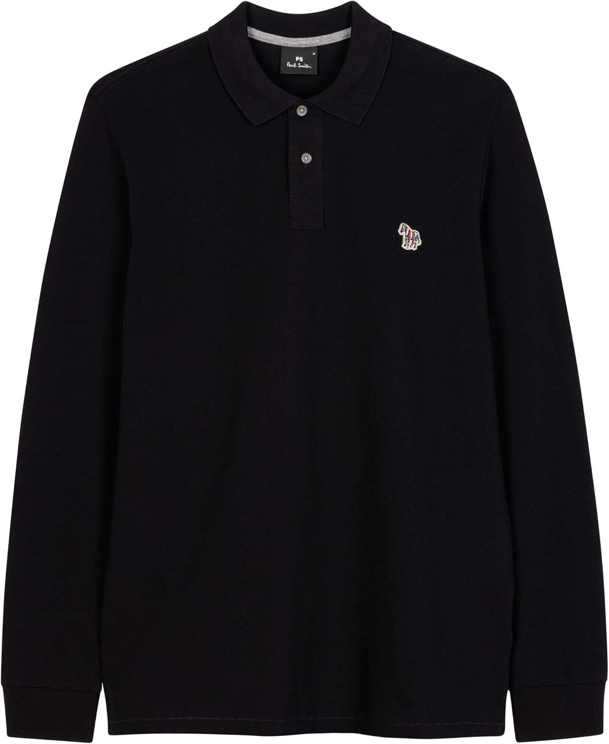 Paul Smith Mens Zebra Logo Long-Sleeve Polo Shirt - Image 4