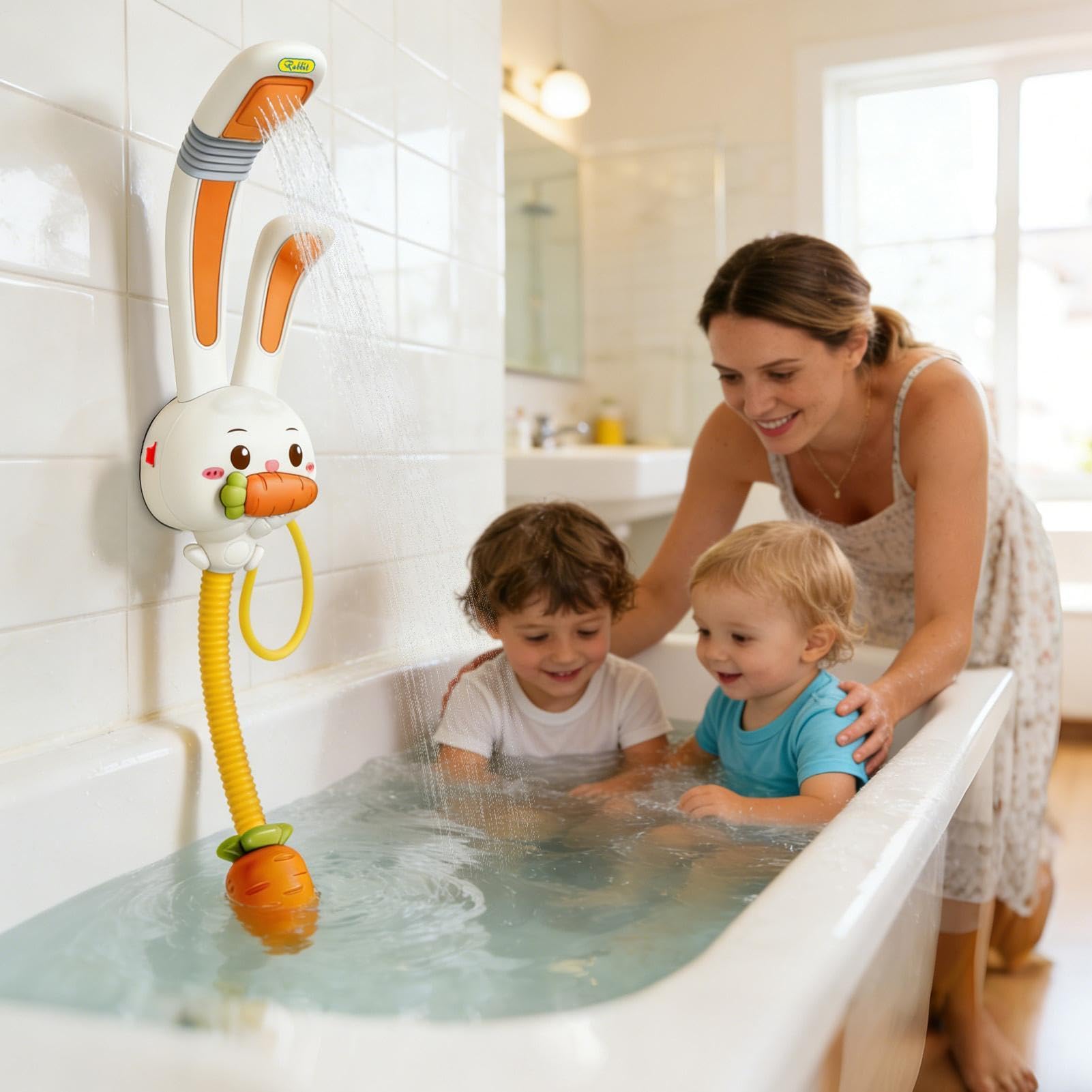 Giocattolo Spruzzatore da Bagno per Bambini A Forma di Coniglio Vasca