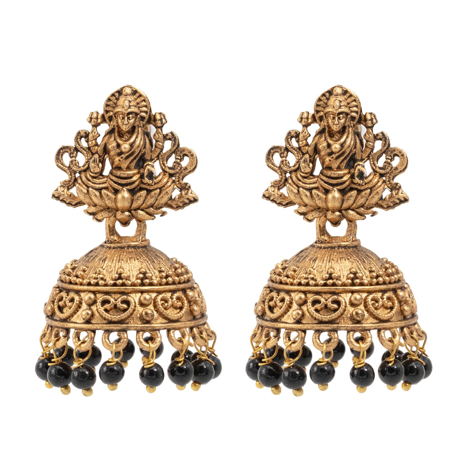 See full amazon price history chart for Shining Jewel Traditional Indian Matte Gold Oxidised CZ, Crystal Studded Temple Jhumka Earring For Women - Gold,Black (SJE_97_G_BK) Shining Jewel Traditional Indian Matte Gold Oxidised CZ, Crystal Studded Temple Jhumka Earring For Women - Gold,Black (SJE_97_G_BK) (B0CYCKYL3C) Amazon Price History, Amazon Price Tracker