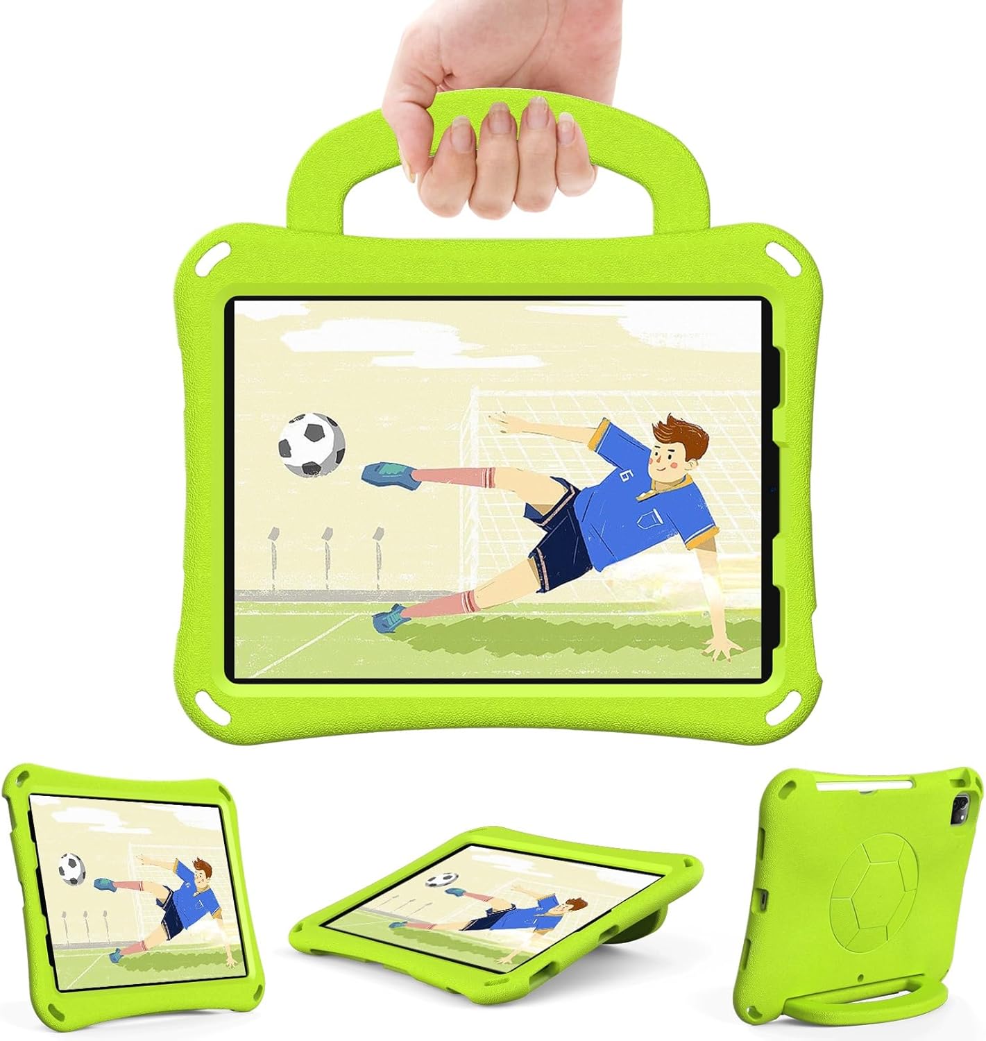 Tablet Travel Case Compatible with Kids Compatible with iPad Air5 (2022)/Air4 10.9 Inch (2020), Lightweight EVA Shockproof Protective Cover with Stand Handle + Shoulder Strap
