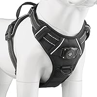 Vista 1 de AirTag - Arnés para perro, chaleco integrado para perro con soporte 100 % impermeable, arnés reflectante sin tirones y estrangulamiento para perro