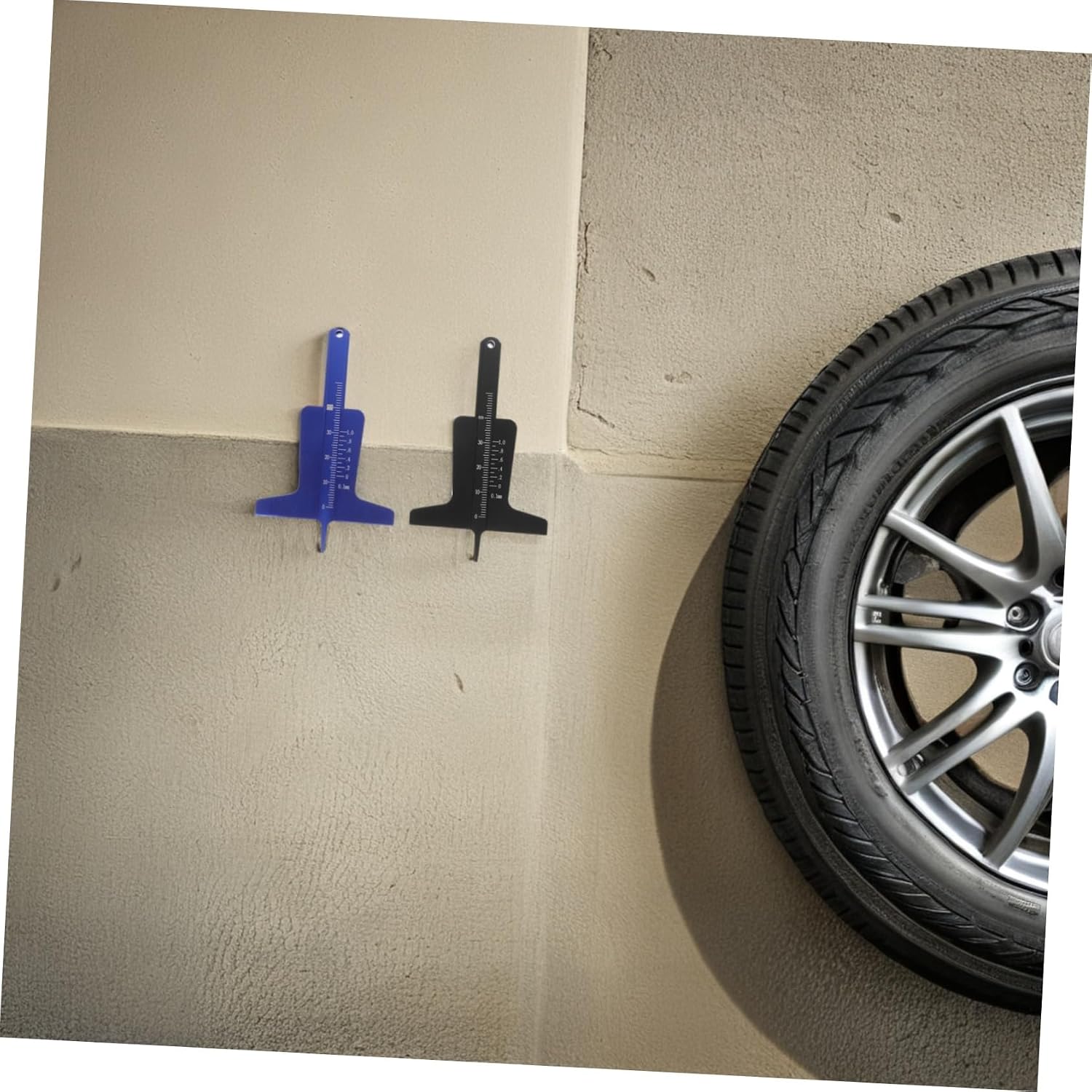 Cabilock 2Pcs Tire Tread Depth Gauge Tool in Portable Tire Measurement Tool for Cars and Trucks Easy to Use with Readings Compact Design for and Vehicle