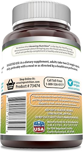 Miniatura 3 de Amazing Formulas - Extracto de frijol blanco de 6500 mg por porción, 120 cápsulas vegetarianas, suplemento  Sin OMG  Sin gluten  Fabricado en