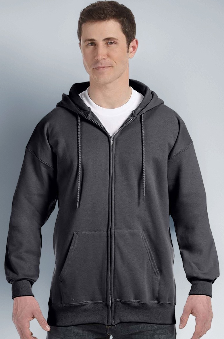 Hanes Ultimate Cotton Full-Zip Fleece Hood 10oz. Sweatshirt