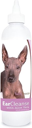 Healthy Breeds - Limpiador de oídos con aloe vera - Formulado por veterinarios para desodorizar, limpiar, secar y acidificar el canal auditivo -