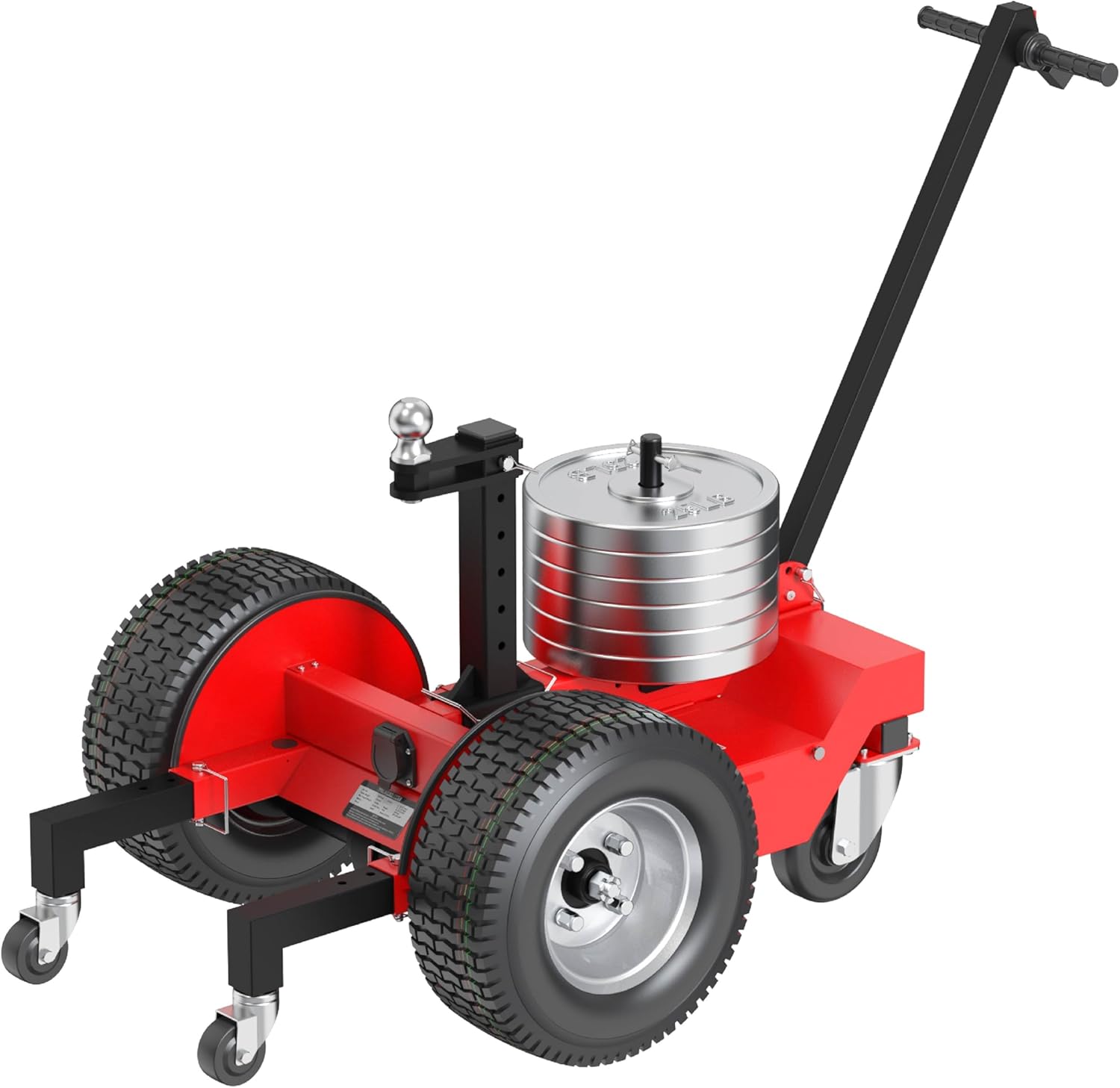 Heavy-Duty Electric Trailer Dolly, 7500 lbs Trailer Weight & 1250 lbs Tongue Weight, All-Terrain Tires,Portable Split Battery Box, Independent Weight Rack, for RVs, Boats & Trailers