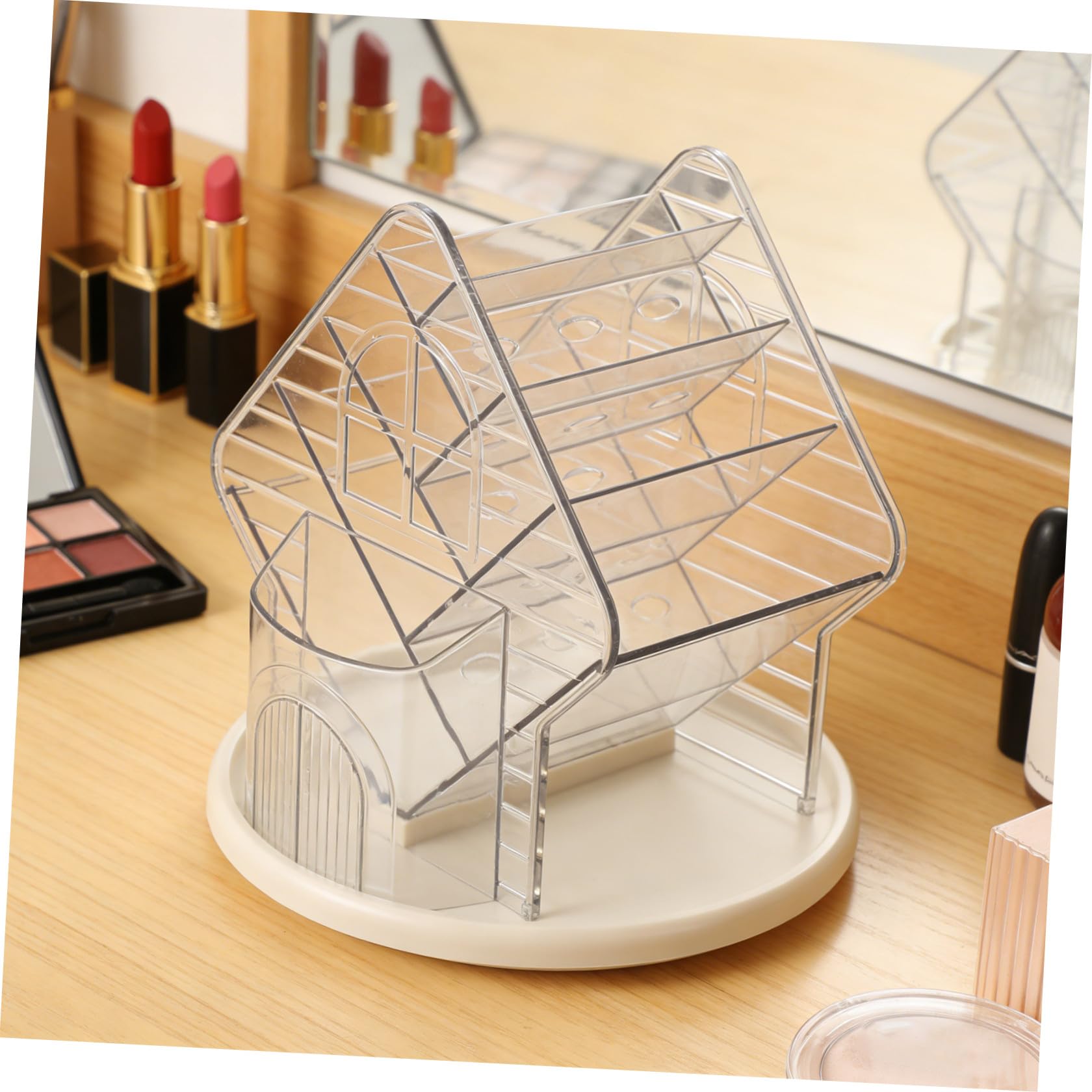 Organizer Cosmetici Girevole 360° in Pet per Tavolo e Vanity
