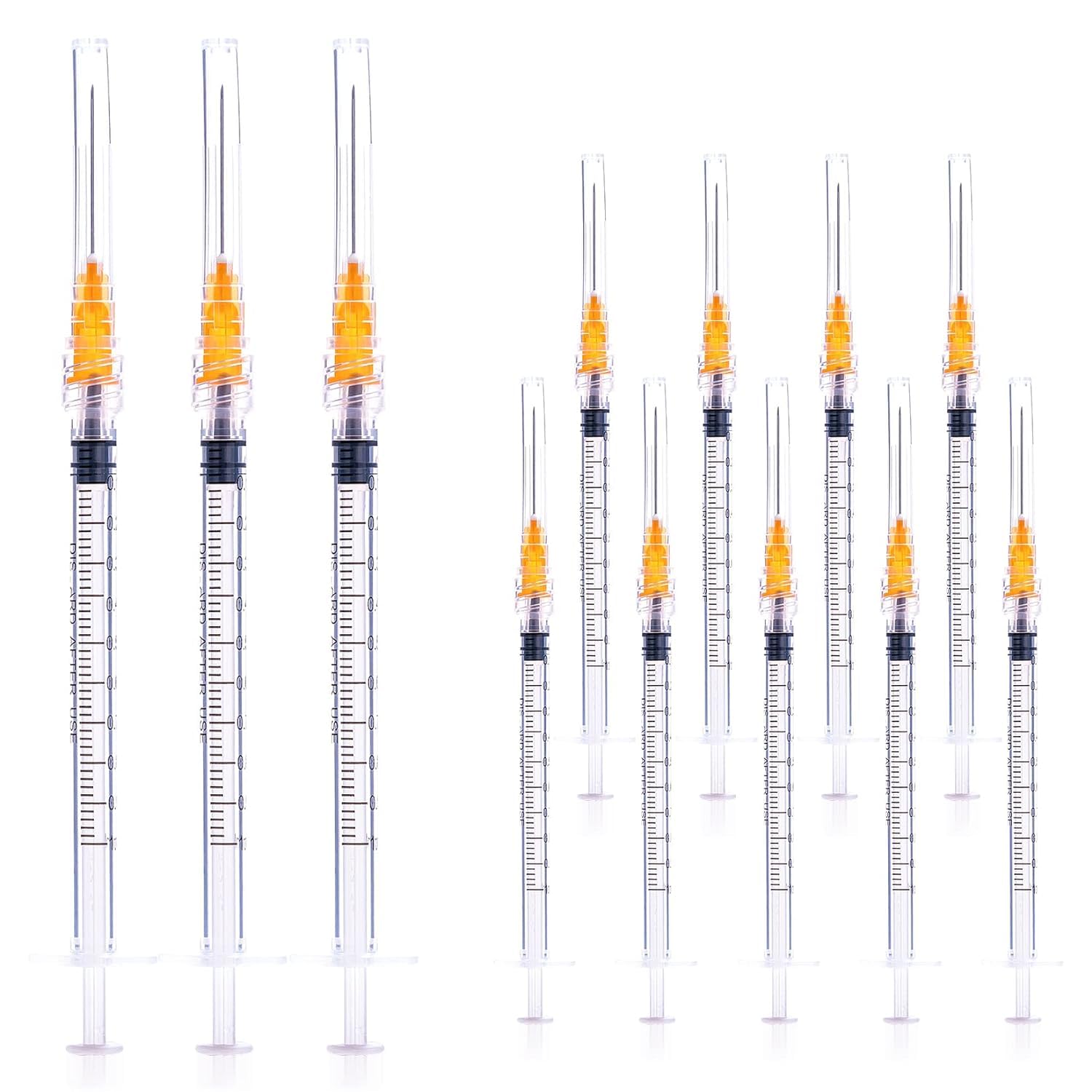 20pcs 1ml/cc 25G-25mm tip，Single Use Luer-Lock Independent Packaging, Easy to Use (20 pack)