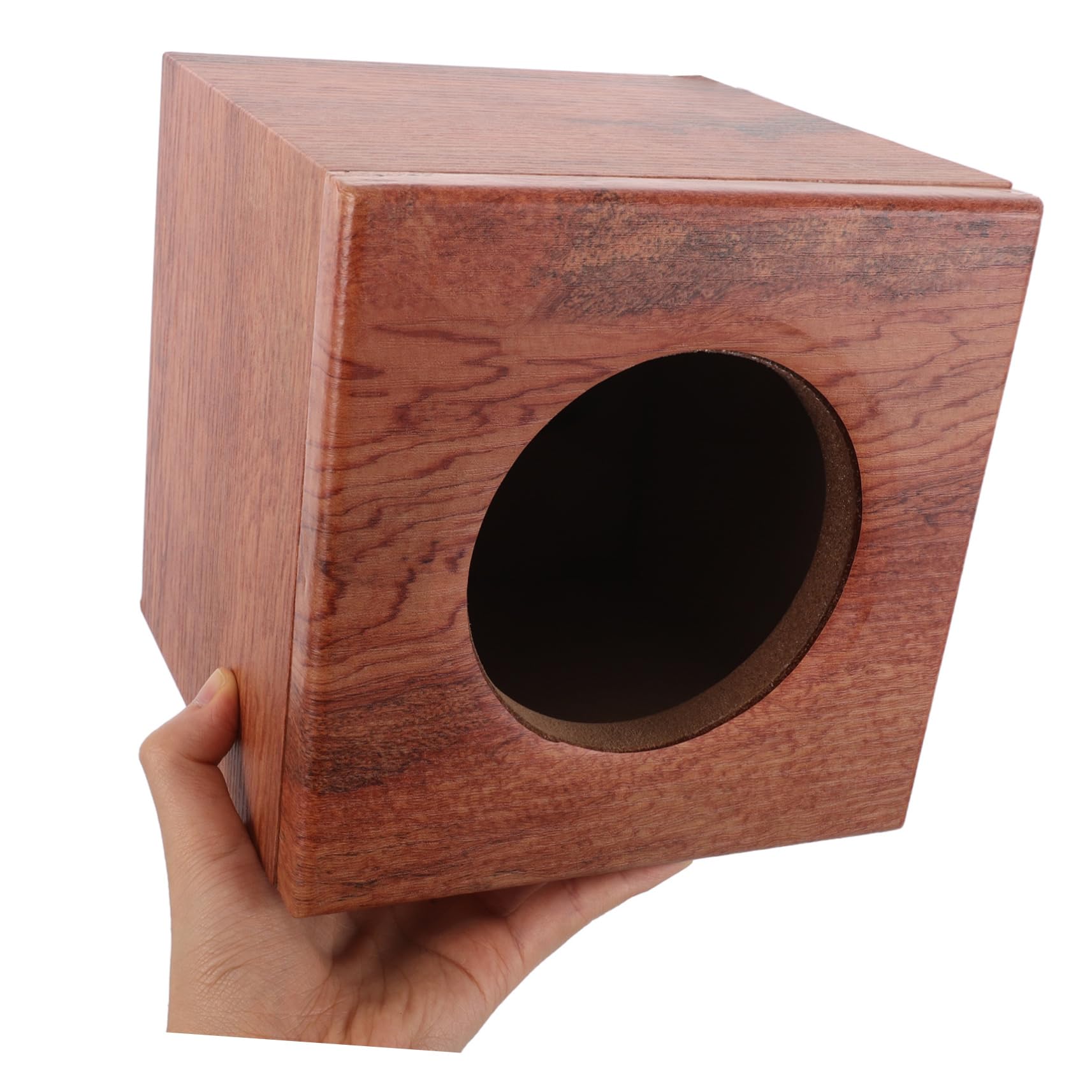 Cassa per Altoparlanti Elegante Design a Righe in Legno da 4 Pollici Resistente alle Vibrazioni e Riduce la Distorsione per Sistemi Audio Auto per Viaggi