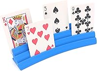 Vista 1 de Playing Card Holder Tray for Cards-Board Games- Terraforming Mars-Uno Made in Canada (Blue)