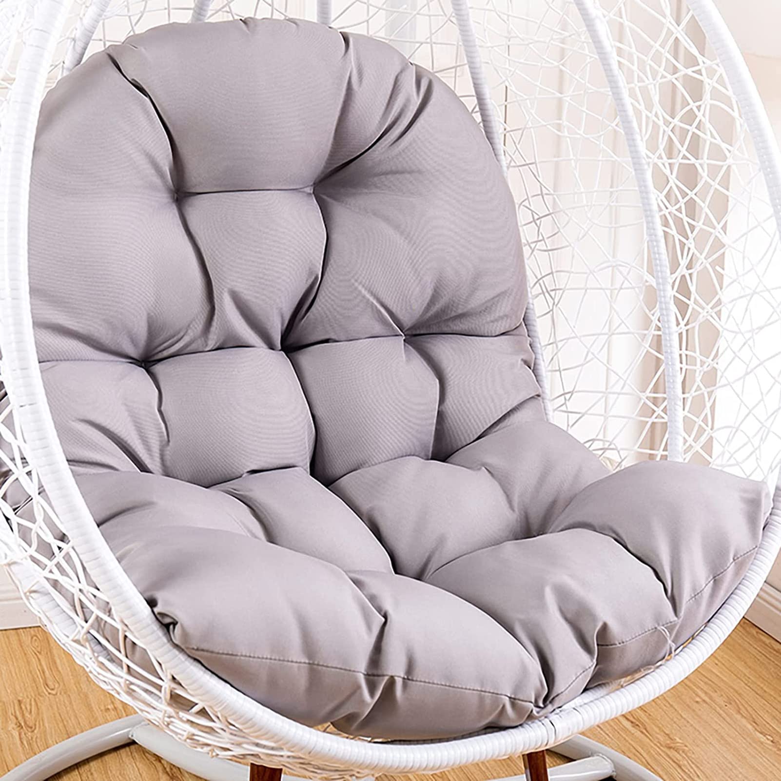 Cojín para silla de huevo, cojín de repuesto para silla mecedora colgante, cojín para silla hamaca colgante espesado con reposacabezas y reposabrazos, cojines de silla mecedora (G)