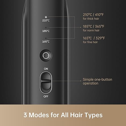 Miniatura 4 de Dreame Plancha para el cabello, alisadora y rizadora de pelo inalámbrica portátil 2 en 1, iones negativos, distribución uniforme del calor, plancha