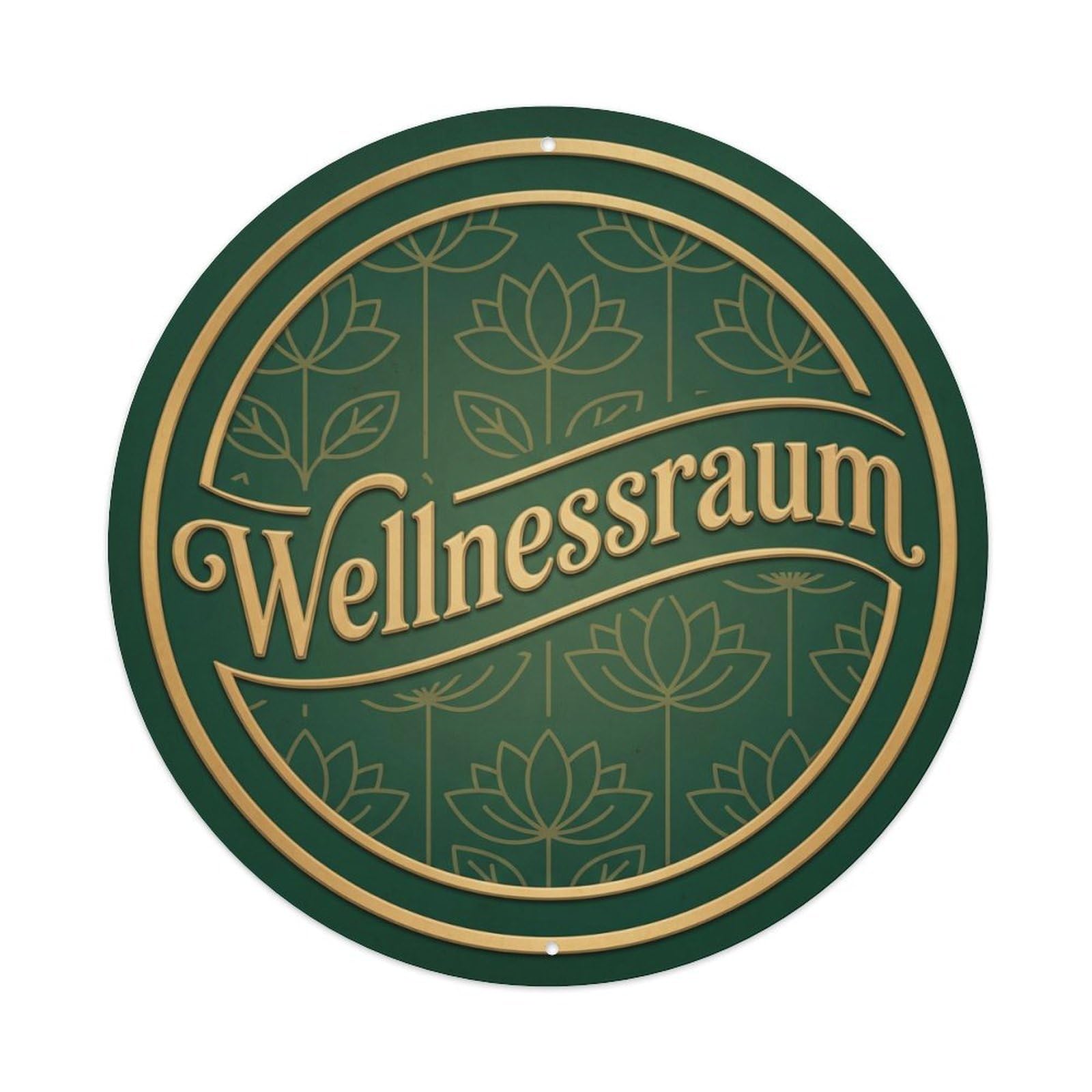 Metal Tin Sign Vintage Wellnessraum Text