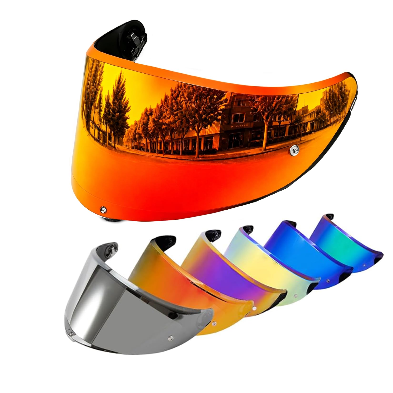 PSLER Wizjer na kask do K6 K6s – osłona twarzy przyciemniana wizjer, akcesoria do kasku motocyklowego, zamiennik do K6 K6s (ciemnoczerwony) | Odporna na uderzenia, ochrona UV400, przyciemniana osłona twarzy do K6 K6s, zamiennik akcesoriów do kasku