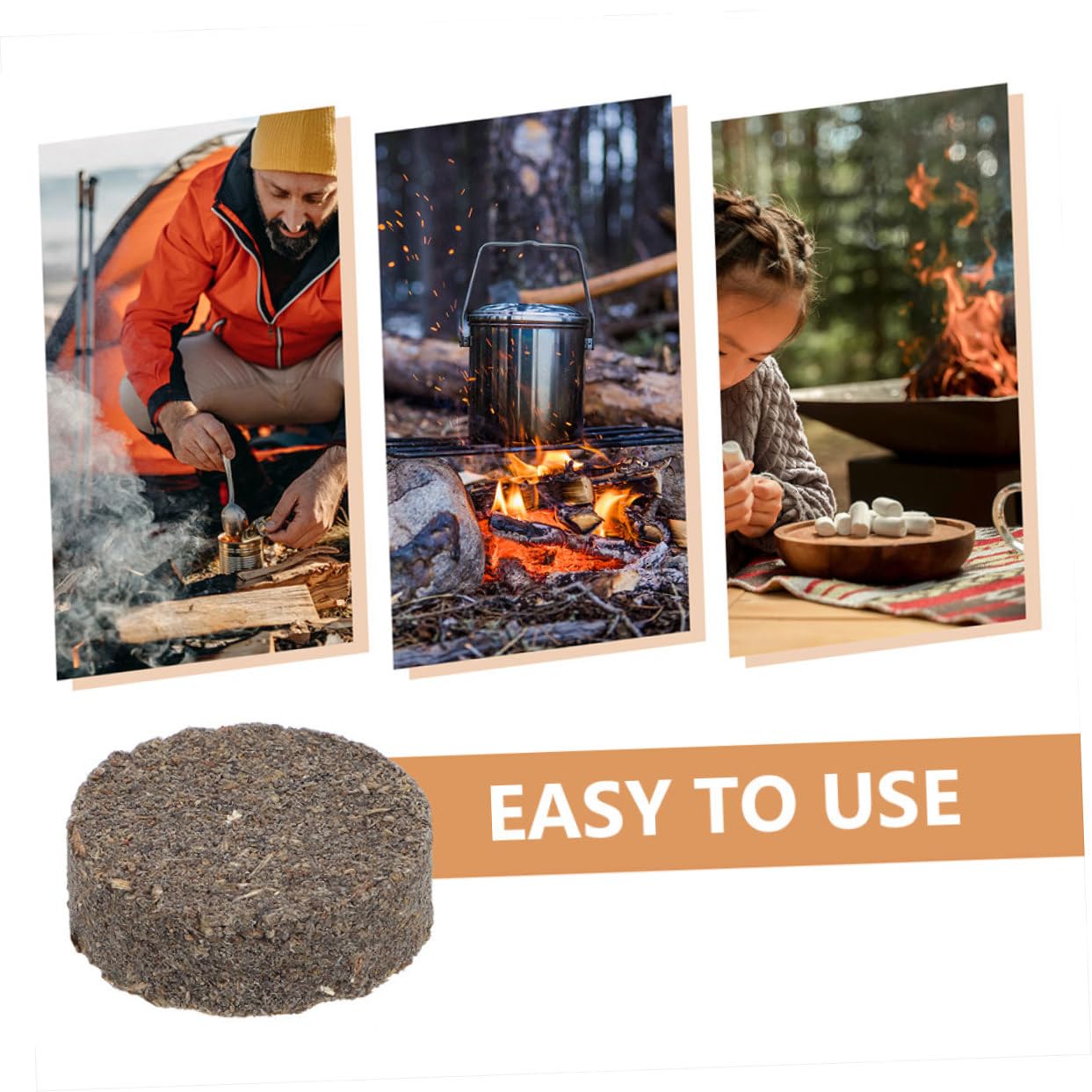 Toddmomy 100pezzi Accendifuoco Naturali Per Barbecue e Campeggio Blocchi Di Legno Per Accensione Facile e Veloce Per All Aperto