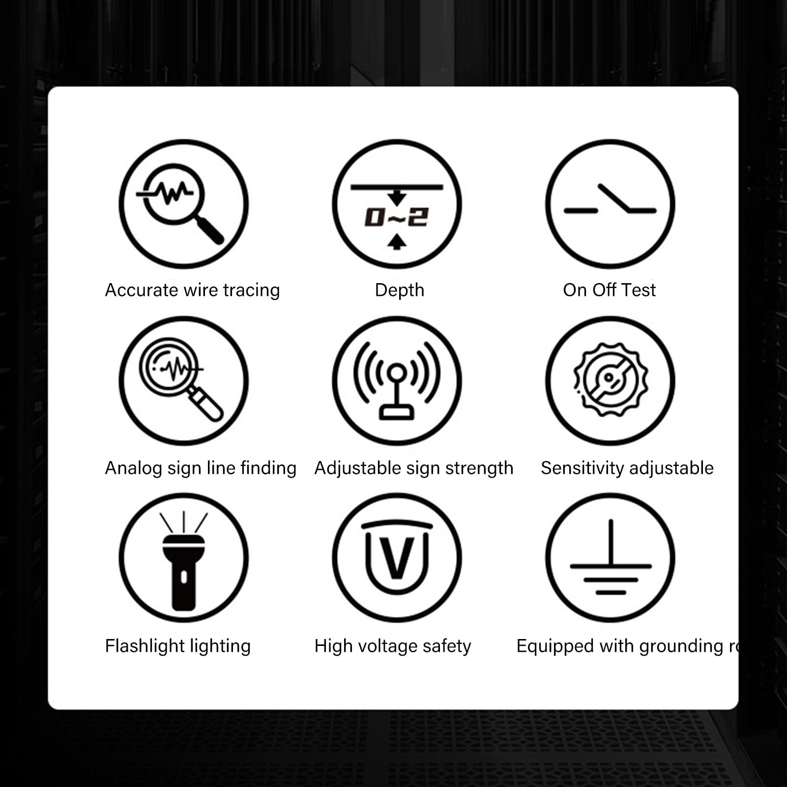 Localizador de Cables Subterráneo, Detector de Interferencias