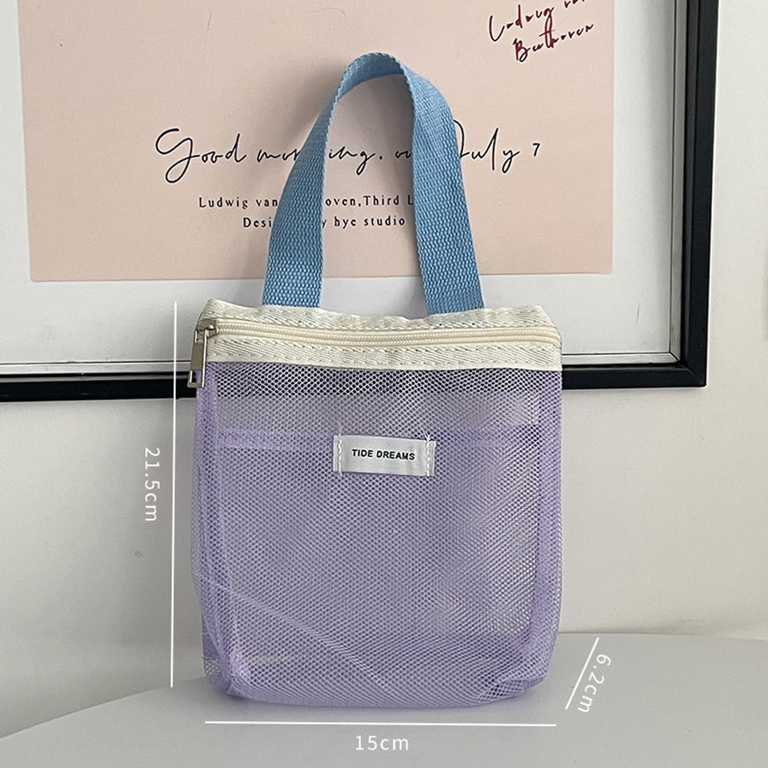 2 Pezzi Borsa da Doccia, Portatile, in Rete, ad Asciugatura Rapida, Borsa da Trasporto per Articoli da Toilette, Nylon Borsa da Doccia ad Asciugatura Rapida, per Campeggio Articoli