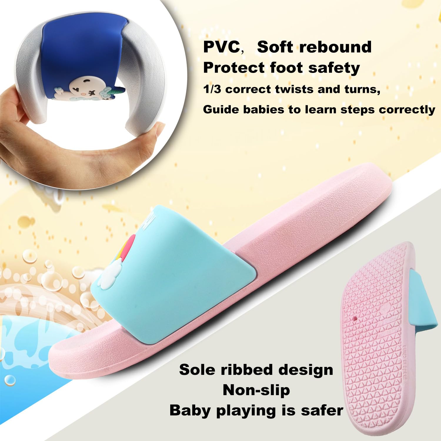 Sandalias de verano infantiles antideslizantes para niñas niños playa ducha