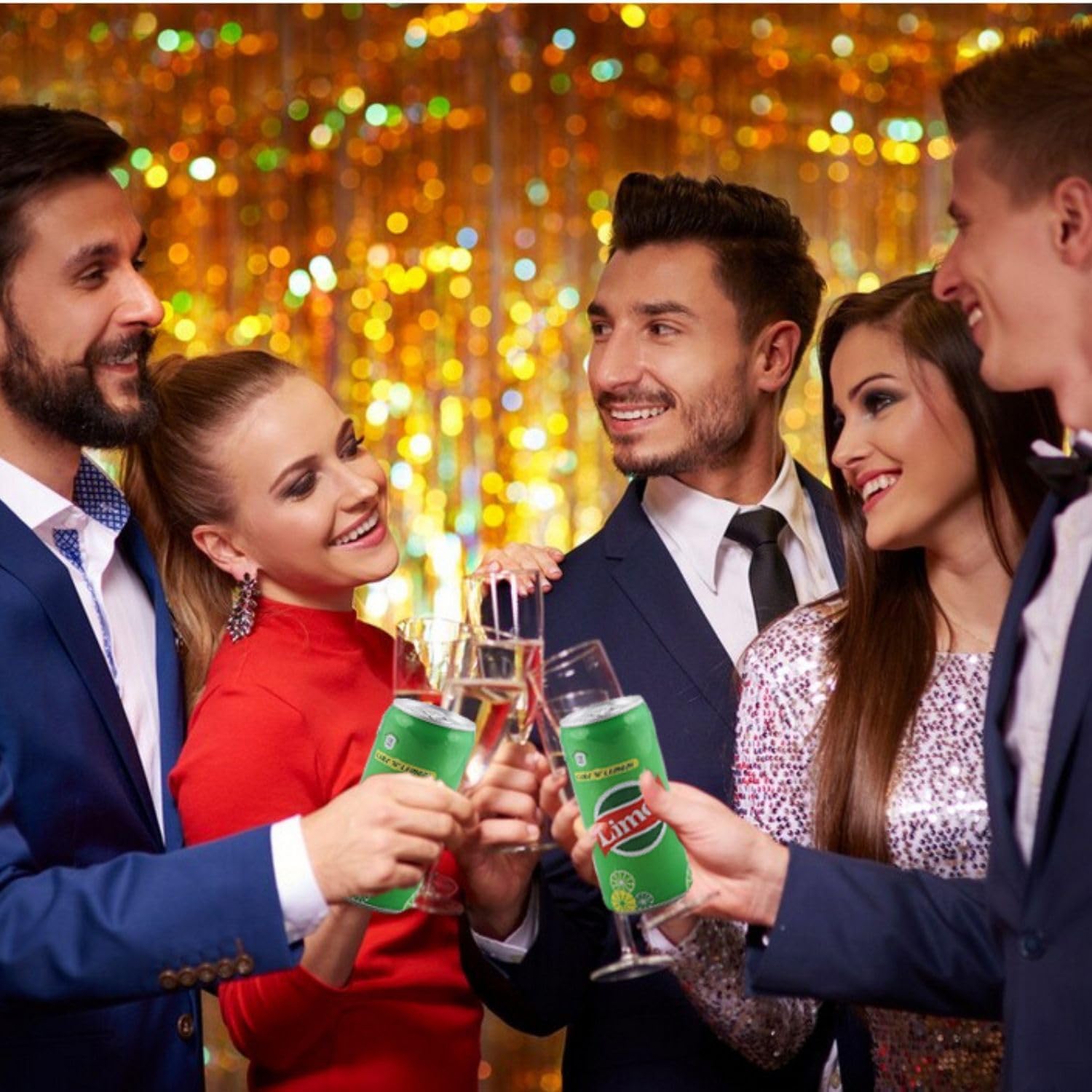 Limca Bevanda Gassata al Limone e Lime 24 x 330 ml | Bibita analcolica frizzante dal gusto agrumato intenso | Rinfrescante e dissetante | Da gustare ben fredda mit Kajal Sticker