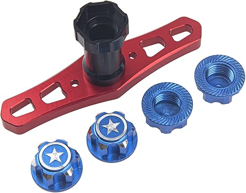 ShareGoo - Adaptador de tuercas hexagonales RC de 0.669 in, montaje a prueba de polvo con llave hexagonal de rueda de 0.669 in, compatible con