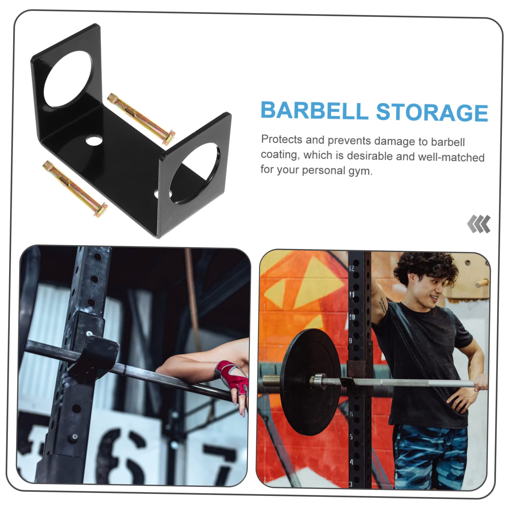 per Bilanciere Rack per Pesi Stazione Stoccaggio per Allenamento Casa e Palestra Facile Installare e Design