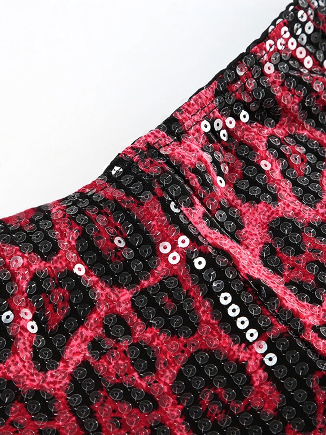 KIRJAUDU Women's Leopard Print Sequin Shorts Low Rise Sexy Rave Club Party Hot Pants - Image 6