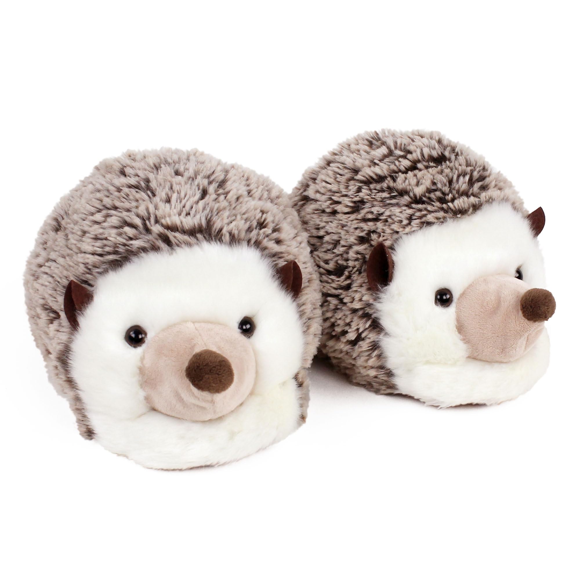 Fuzzy Hedgehog Slippers for Women and Men - Fluffy Plush Animal Slippers for Adults
