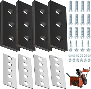 Huthbrother Snow Blower Impeller Modification Kit - 3/8" 4-Blade Universal, for Modifies 2-Stage Machine 4
