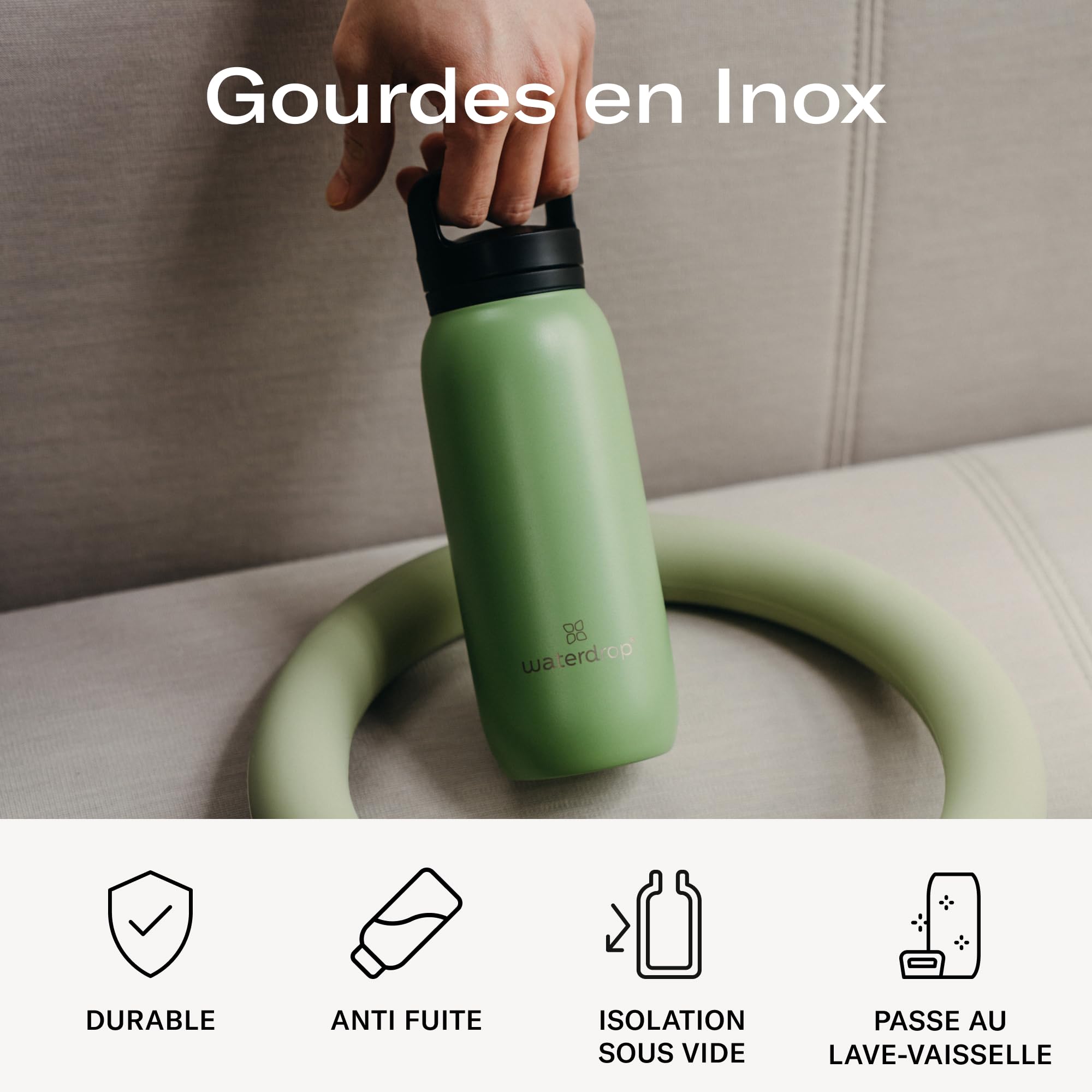 Exllena Petite Bouteille D'eau De 250 Ml En Acier Inoxydable 304, Isolation Sous Vide à