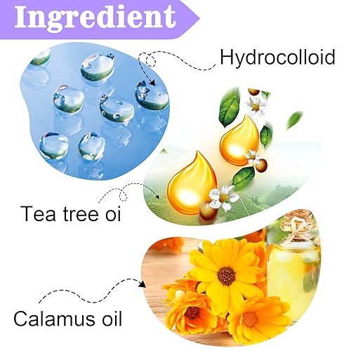 Miniatura 4 de LESFEY 126 parches para el acné, parche de espinillas hidrocoloides colorido con aceite de árbol de té natural, linda estrella y forma redonda,