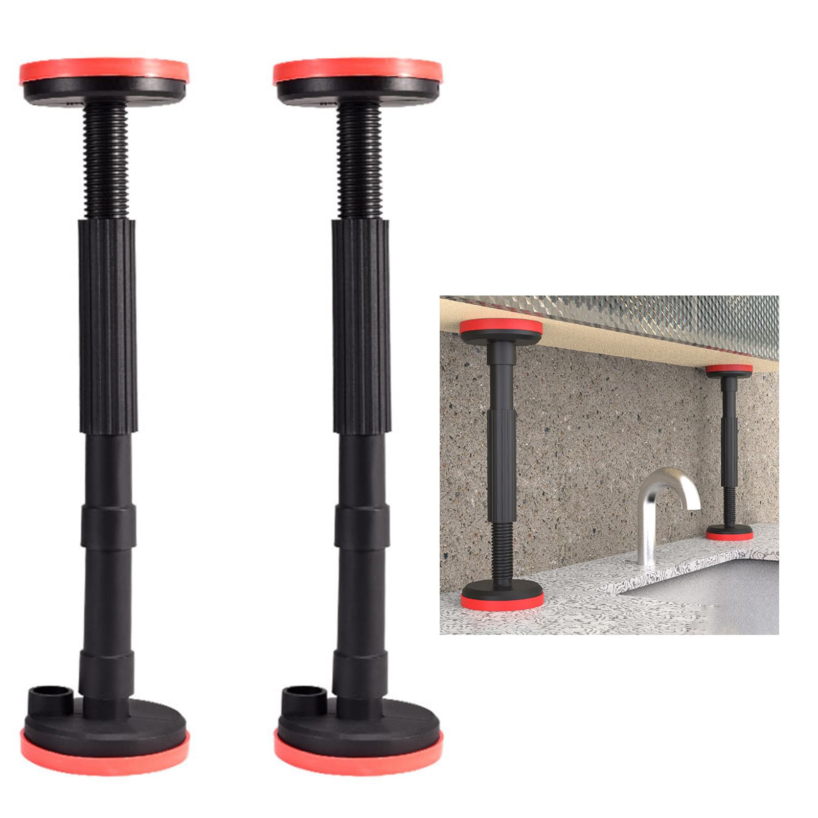 2Pcs Adjustable Poles Cabinet Installing Cabinets Telescoping Poles Hand Tool For Installation Cabinet